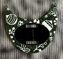 Load image into Gallery viewer, Small & Large Green Glitter Xmas Interchangeable Necklace Plate