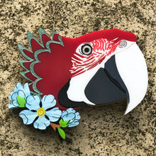 Load image into Gallery viewer, Peek a Boo Elmo Macaw Brooch