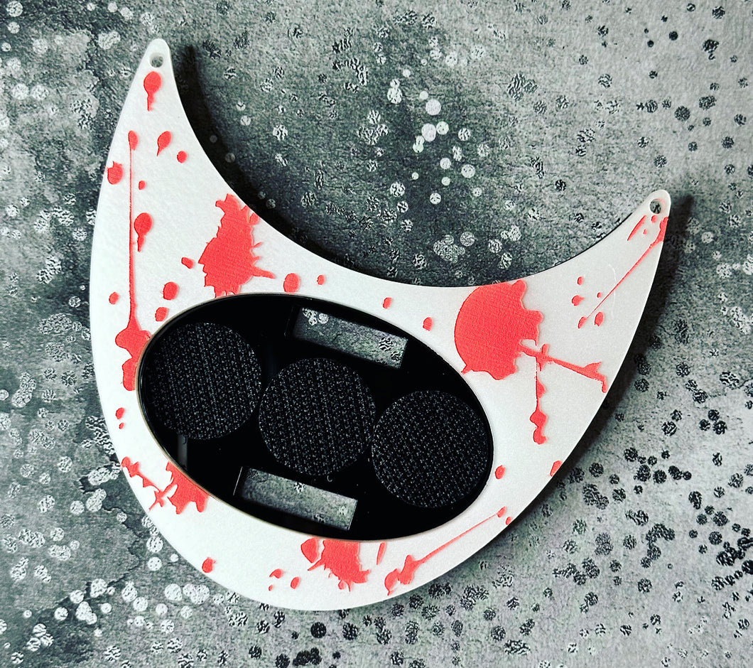 Blood Spatter Small or Large Interchangeable Necklace Plate - Made to Order