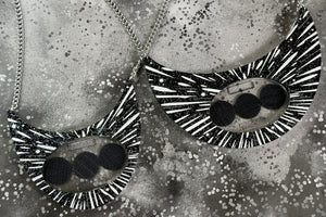 Space Glitter Small or Large Interchangeable Necklace Plate