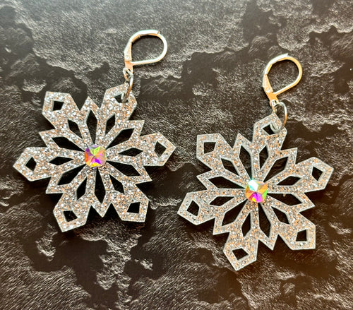Large Snowflake Earrings