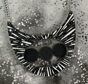 Space Glitter Small or Large Interchangeable Necklace Plate