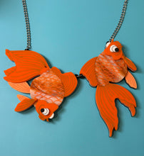 Load image into Gallery viewer, Gold Fish Statement Necklace