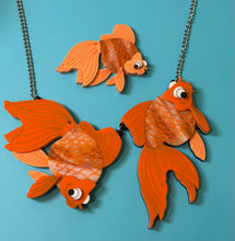 Load image into Gallery viewer, Gold Fish Statement Necklace