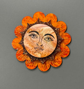 Sun and Moon Brooches