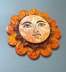 Sun and Moon Brooches