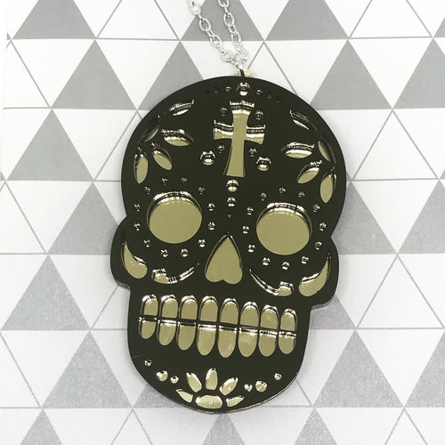 Day of the Dead Candy Skull Necklace