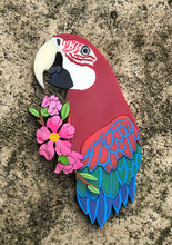 Load image into Gallery viewer, Elmo the Greenwing Macaw Brooch